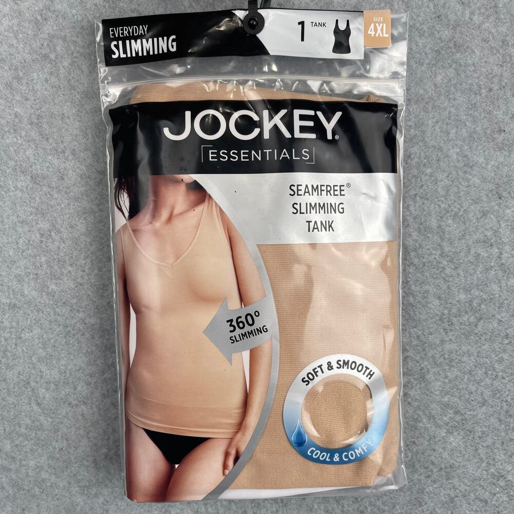 J7000 Jockey Essentials Seamfree Slimming Tank Cool & Comfy Tan Size 4XL